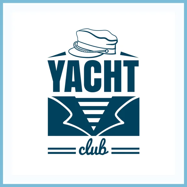 Значок Яхт-клуба в шляпе — стоковый вектор