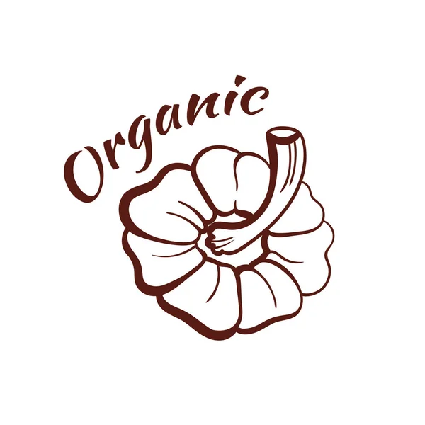 Emblema monocromático orgánico — Archivo Imágenes Vectoriales