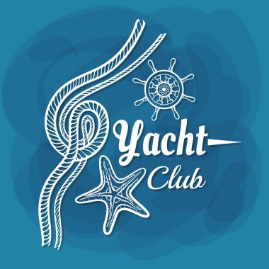 Yat Kulübü ip yazı beyaz