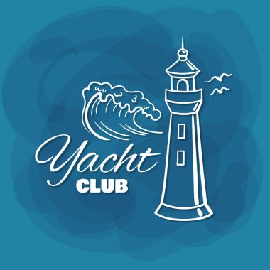 Yat Kulübü deniz feneri yazı beyaz