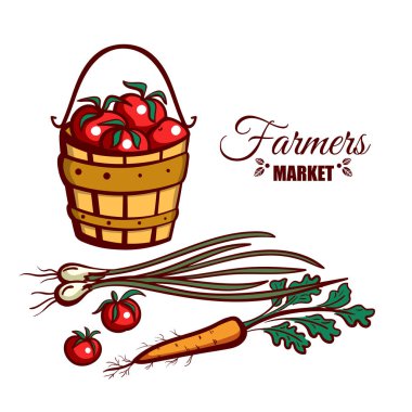 Olgun domates çiftçilerin piyasa