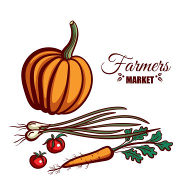 Çiftçiler kabak sebze Pazar