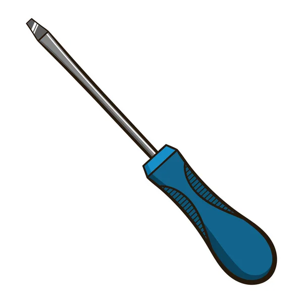 Screwdriver Isolated On White — Stock Vector