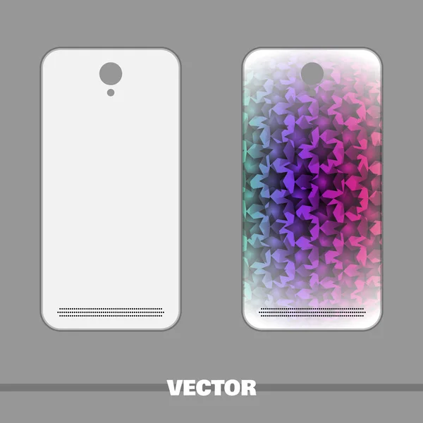 Phone Cover Geometric Flowers — Stock Vector