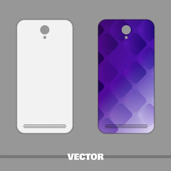 Cubierta del teléfono Plazas violeta — Vector de stock