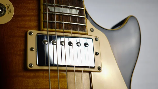 Vintage Electric Guitar Body Closeup Copy Space — Stock Photo, Image