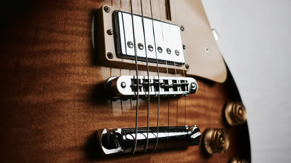 Klasik Elektro Gitar Gövdesi Yakın Plan — Stok fotoğraf