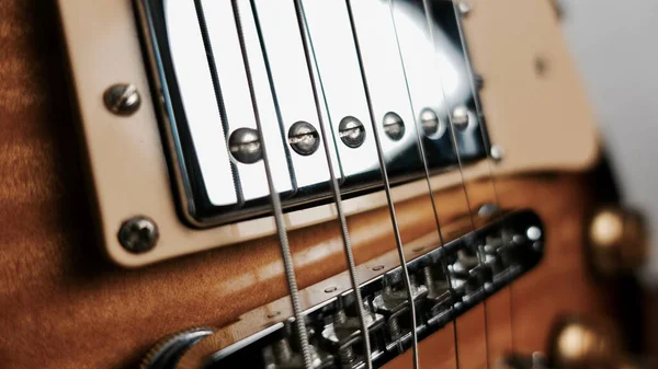 Electric Guitar Body Closeup Color Light — Stock Photo, Image