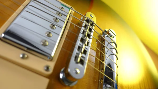 Electric Guitar Body Closeup Color Light — Stock Photo, Image