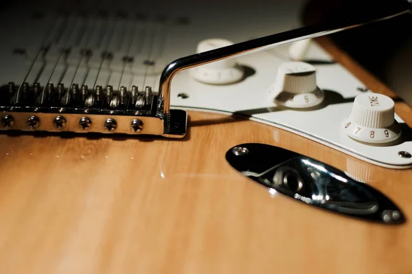 Vintage Guitarra Elétrica Closeup — Fotografia de Stock