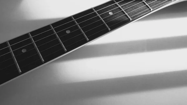 Electric Guitar Neck White Background Copy Spase — Stock Photo, Image