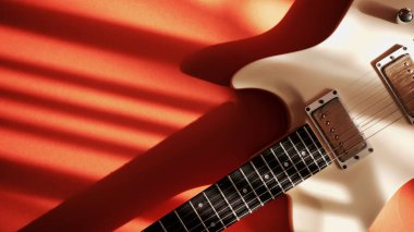 Elektro gitar kapanışı. Kopyalama alanı olan renk arkaplanı