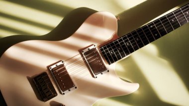 Elektro gitar kapanışı. Kopyalama alanı olan renk arkaplanı