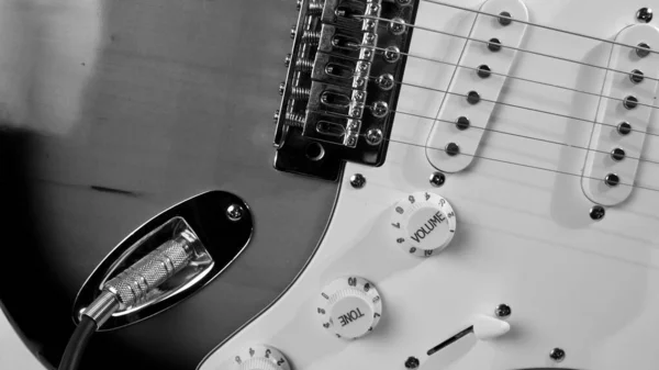 Electric guitar closeup . Copy space