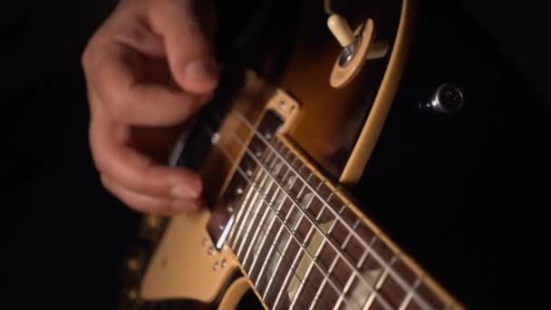 Guitarist Plays Electric Guitar — ストック動画