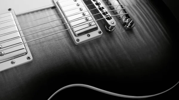 Electric Guitar Closeup Dark Background — Stock Photo, Image