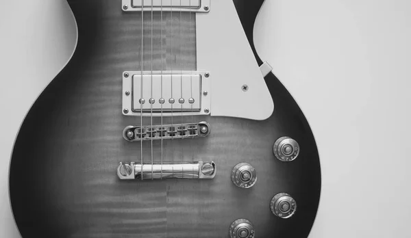 Closeup Guitarra Elétrica Espaço Cópia — Fotografia de Stock