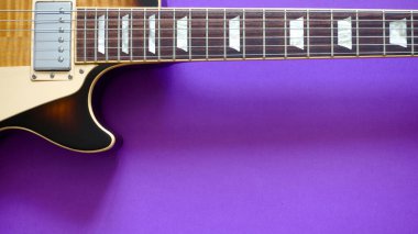 Klasik elektro gitar kapanışı. Kopyalama alanı olan renk arkaplanı