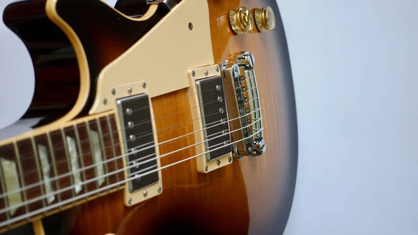 Elektrisk Gitarr Närbild Kopieringsutrymme — Stockfoto