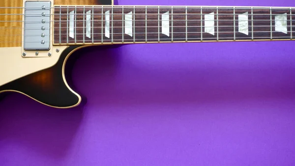 Klasik elektro gitar kapanışı. Kopyalama alanı olan renk arkaplanı