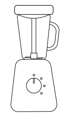 Bir bebeği beslemek için vapur blendırının düz simgesi. Basit bir siyah vuruş. Vektör İllüstrasyonu beyaz arkaplanda izole edildi.