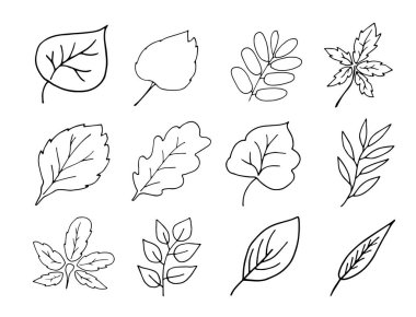Basit el çizimleri seti. Boyama kitabı için siluet vektörü ayarlandı. Siyah, kalın bir vuruş. Beyaz arkaplanda izole edilmiş vektör çizimi.