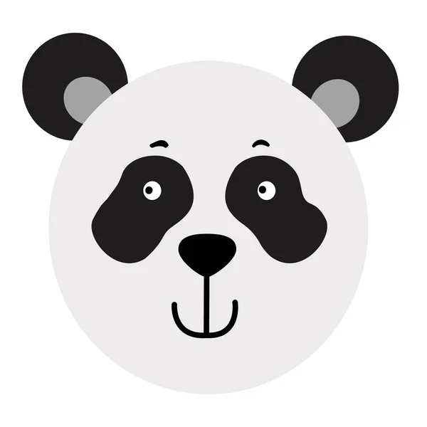 Søde Dyr Skandinavisk Stil Løve Bjørn Panda Tiger Dyrehoveder Tegneserie – Stock-vektor