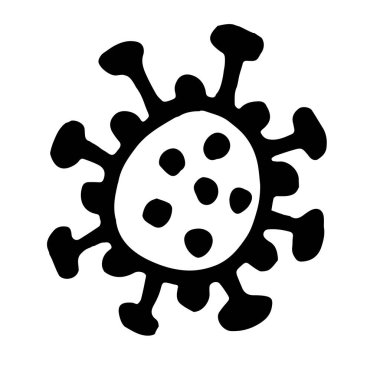 Harflerle çizilmiş el yazısı. Kendini koru. Virüs hücresi.