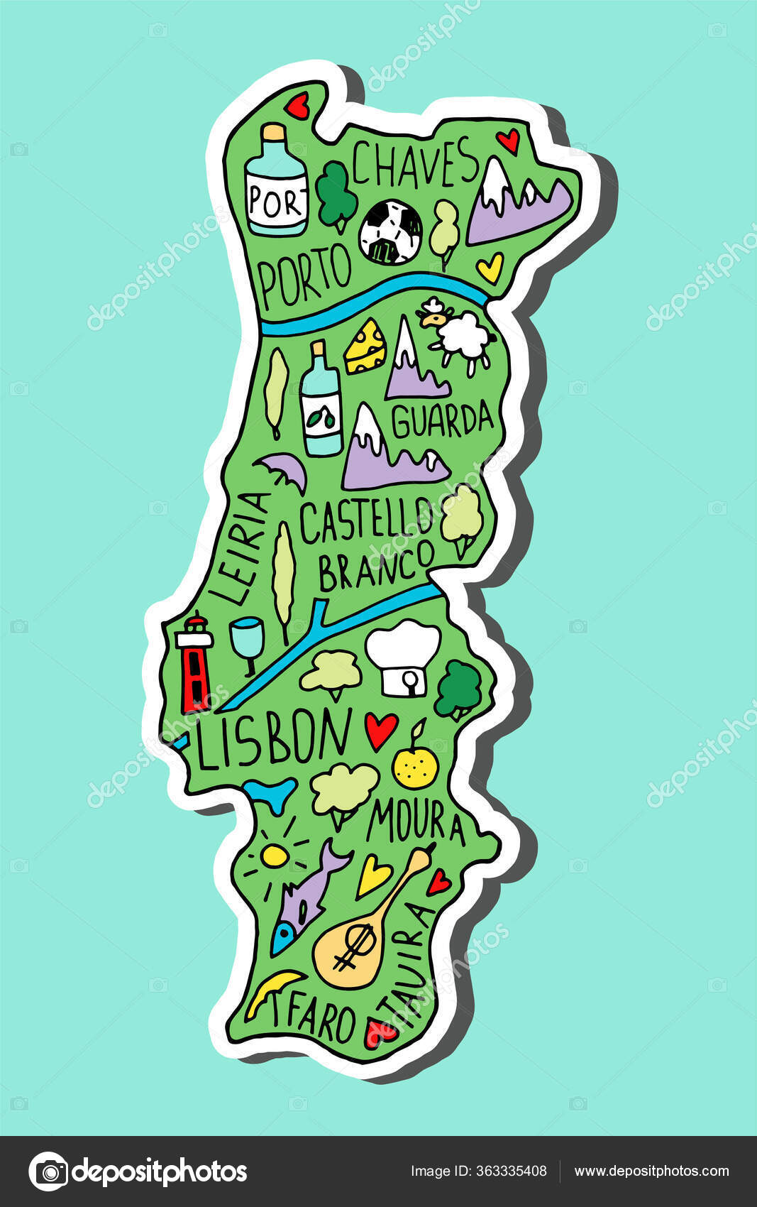 190+ Cartoon Map Of Portugal Stock Illustrations, Royalty-Free Vector  Graphics & Clip Art - iStock