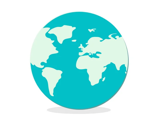 Globe Carte Monde Abstraite Approximative Couleurs Vertes — Image vectorielle
