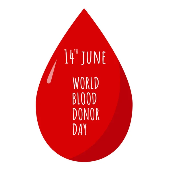 Weltblutspendertag Vektor Hintergrund Blutspendekonzept Awareness Poster Das Konzept Der Blutspende — Stockvektor