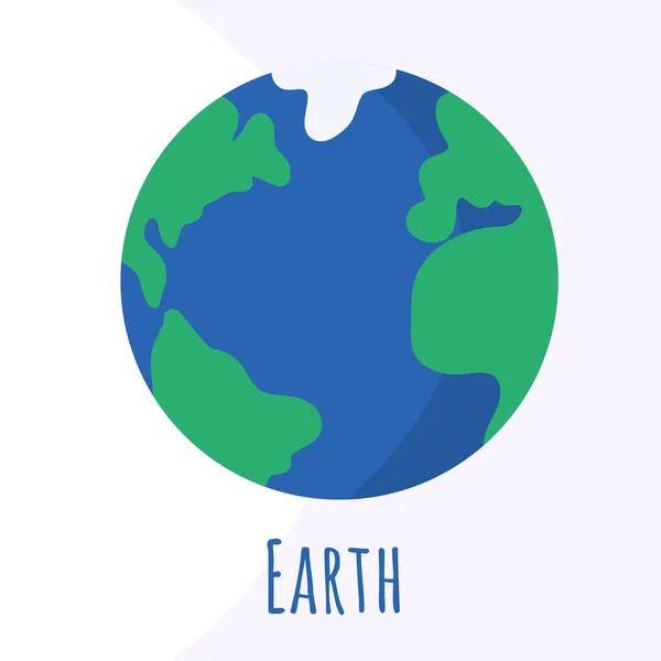 Planète Terrestre Avec Des Continents Pour Logo Espace Extérieur Symbole — Image vectorielle