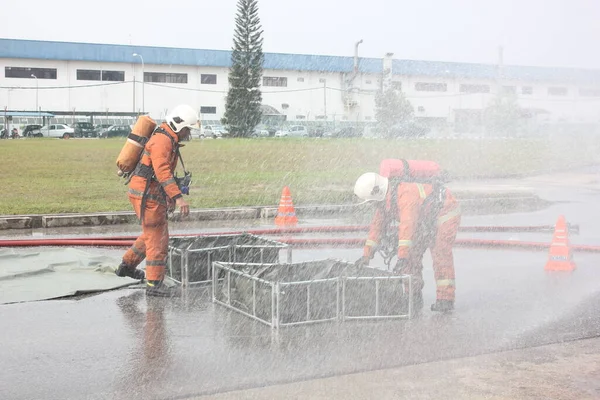 Seremban Malajsie Října2015 Speciální Jednotky Hazmat Fire Rescue Department Malajsii — Stock fotografie
