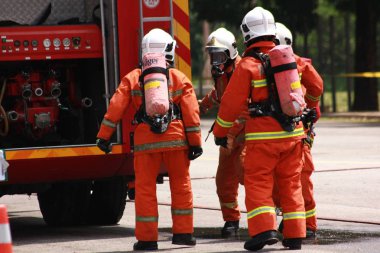Seremban, 29 Eylül 2018. Seremban 'da itfaiyeciler için Yetenek Yarışması düzenlendi..