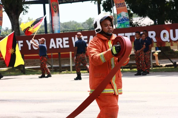 Seremban Σεπτεμβρίου 2018 Διαγωνισμός Δεξιοτήτων Ικανότητας Για Πυροσβέστες Πραγματοποιήθηκε Στο — Φωτογραφία Αρχείου