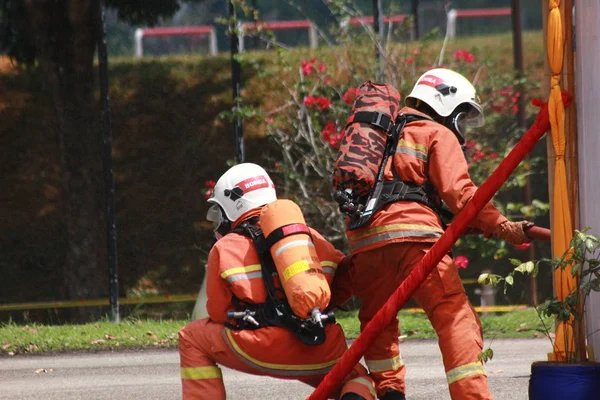 Seremban Setembro 2018 Concurso Competências Para Bombeiros Foi Realizado Seremban — Fotografia de Stock