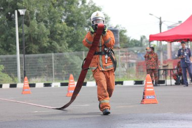 Seremban, 29 Eylül 2018. Seremban 'da itfaiyeciler için Yetenek Yarışması düzenlendi..