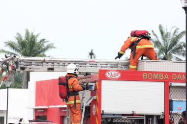 Seremban, 29 Eylül 2018. Seremban 'da itfaiyeciler için Yetenek Yarışması düzenlendi..