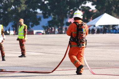 Seremban, 29 Eylül 2018. Seremban 'da itfaiyeciler için Yetenek Yarışması düzenlendi..
