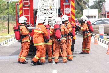 Seremban, 29 Eylül 2018. Seremban 'da itfaiyeciler için Yetenek Yarışması düzenlendi..