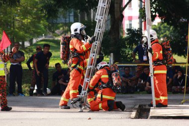 Seremban, 29 Eylül 2018. Seremban 'da itfaiyeciler için Yetenek Yarışması düzenlendi..