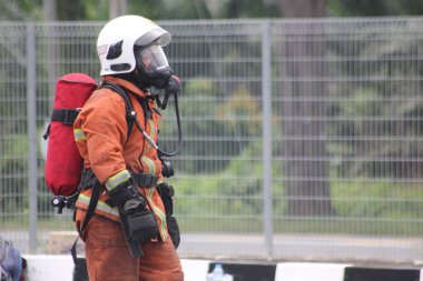 Seremban, 29 Eylül 2018. Seremban 'da itfaiyeciler için Yetenek Yarışması düzenlendi..