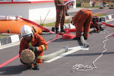 Seremban, 29 Eylül 2018. Seremban 'da itfaiyeciler için Yetenek Yarışması düzenlendi..