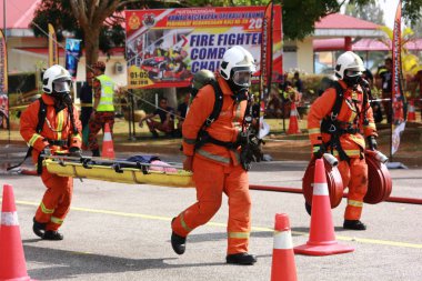 Seremban, 29 Eylül 2018. Seremban 'da itfaiyeciler için Yetenek Yarışması düzenlendi..