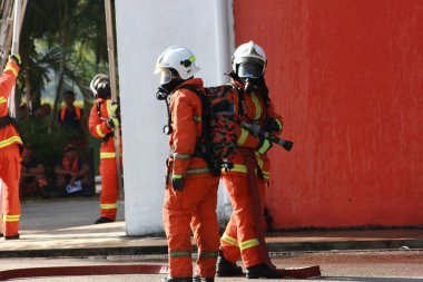 Seremban, 29 Eylül 2018. Seremban 'da itfaiyeciler için Yetenek Yarışması düzenlendi..