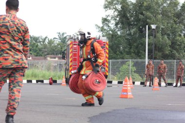 Seremban, 29 Eylül 2018. Seremban 'da itfaiyeciler için Yetenek Yarışması düzenlendi..