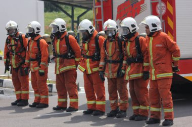 Seremban, 29 Eylül 2018. Seremban 'da itfaiyeciler için Yetenek Yarışması düzenlendi..