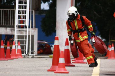 Seremban, 29 Eylül 2018. Seremban 'da itfaiyeciler için Yetenek Yarışması düzenlendi..