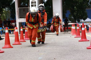 Seremban, 29 Eylül 2018. Seremban 'da itfaiyeciler için Yetenek Yarışması düzenlendi..
