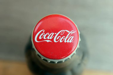 SEREMBAN, MALAYSIA - JAN 24, 2017: bottle cap of Coca-Cola Classic